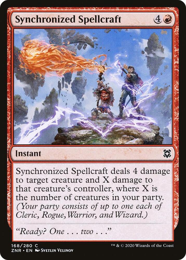 Synchronized Spellcraft 168 card from Zendikar Rising