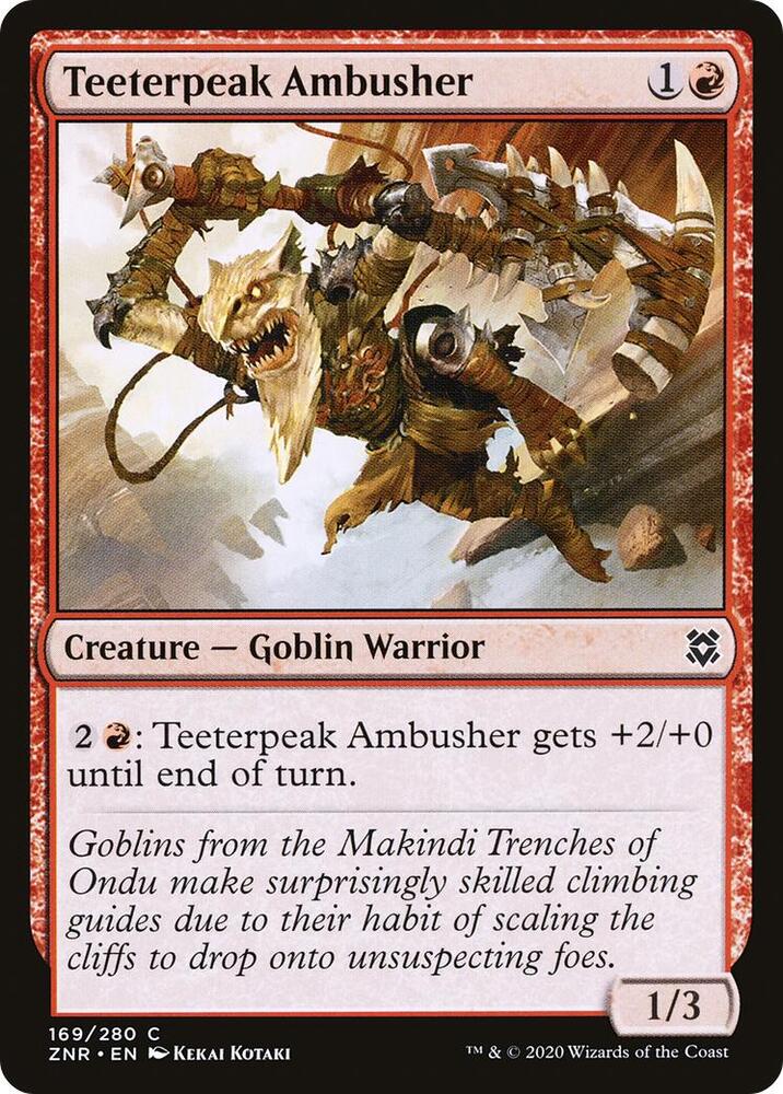 Teeterpeak Ambusher 169 card from Zendikar Rising