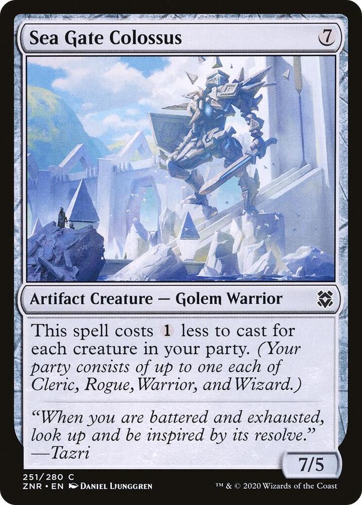 Sea Gate Colossus 251 card from Zendikar Rising