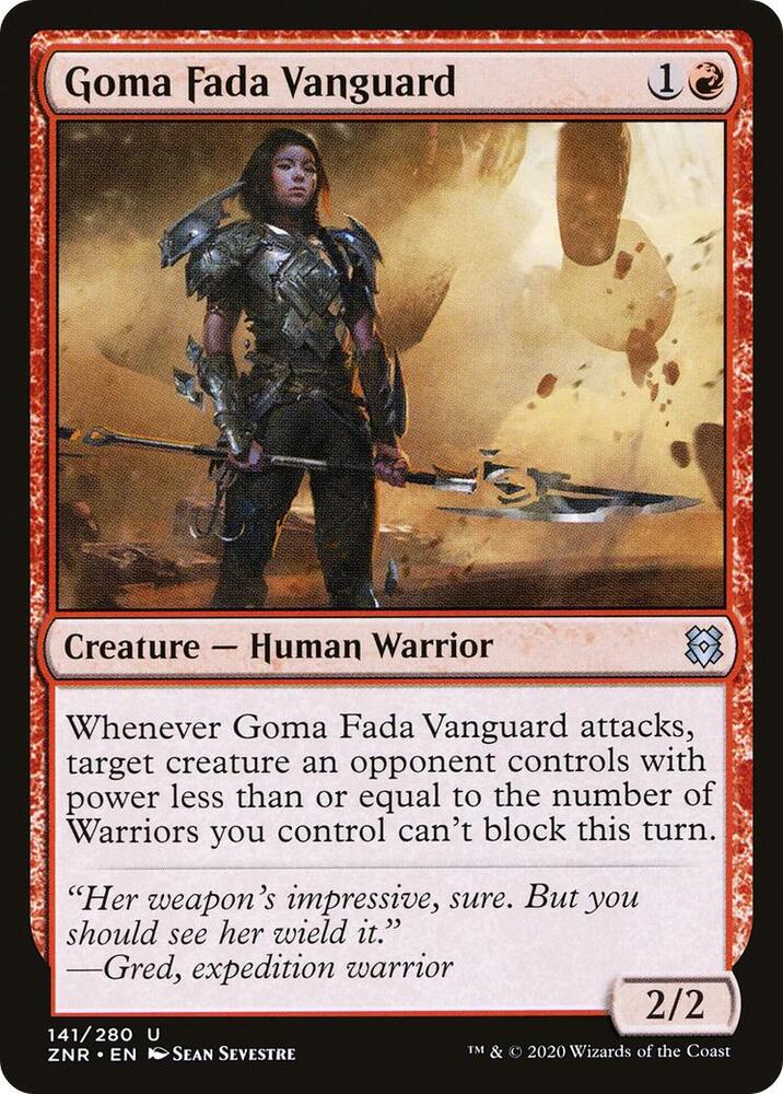Goma Fada Vanguard 141 card from Zendikar Rising