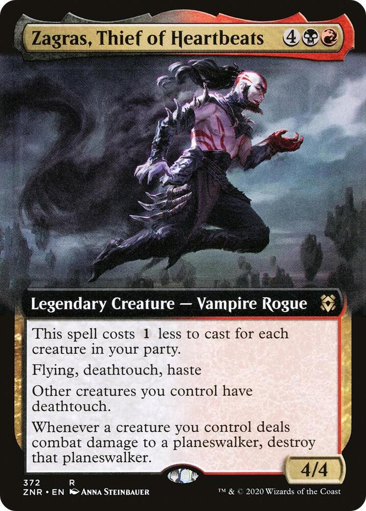 Zagras, Thief of Heartbeats (Extended Art) 372 card from Zendikar Rising