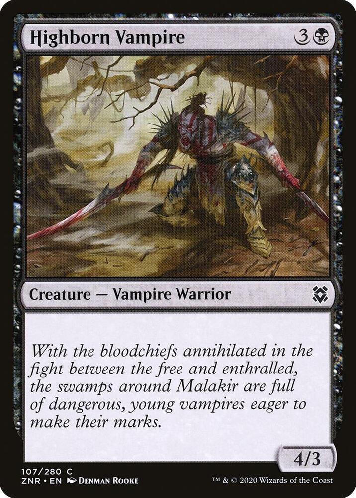 Highborn Vampire 107 card from Zendikar Rising
