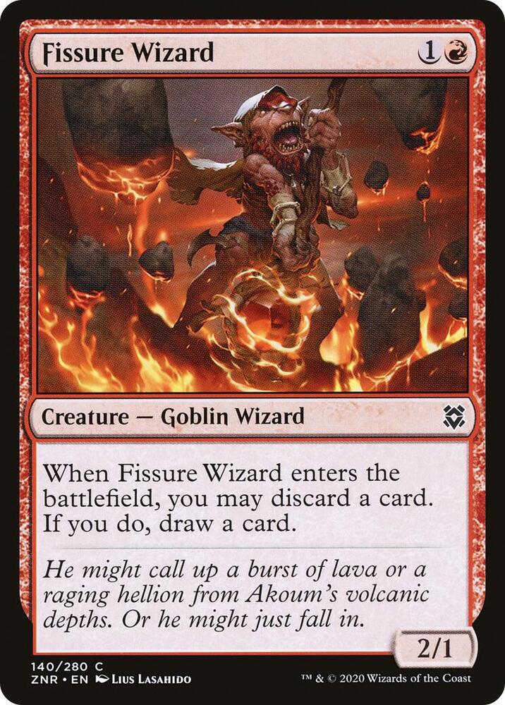 Fissure Wizard 140 card from Zendikar Rising