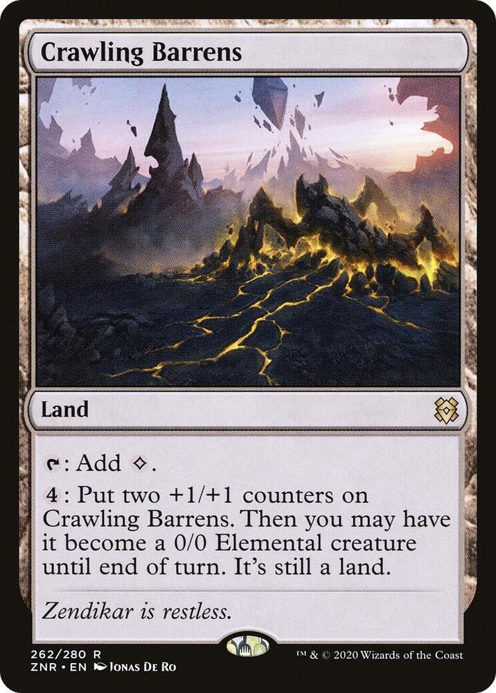 Crawling Barrens 262 card from Zendikar Rising