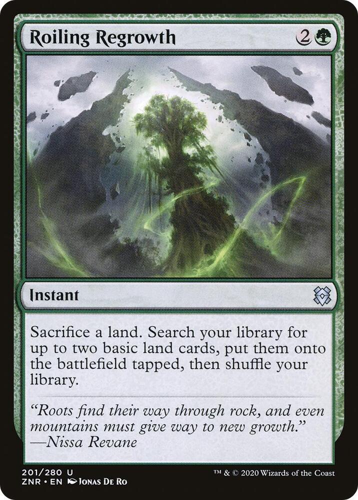 Roiling Regrowth 201 card from Zendikar Rising