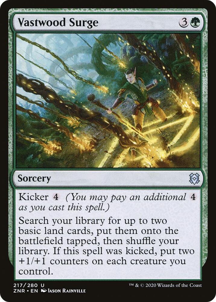 Vastwood Surge 217 card from Zendikar Rising
