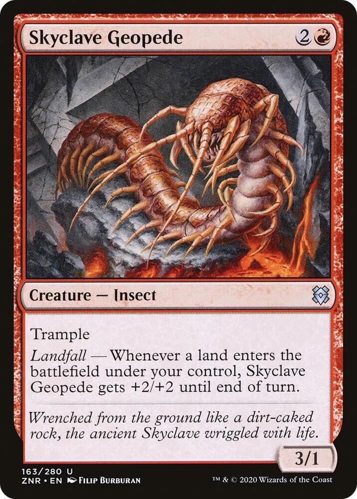 Skyclave Geopede 163 card from Zendikar Rising