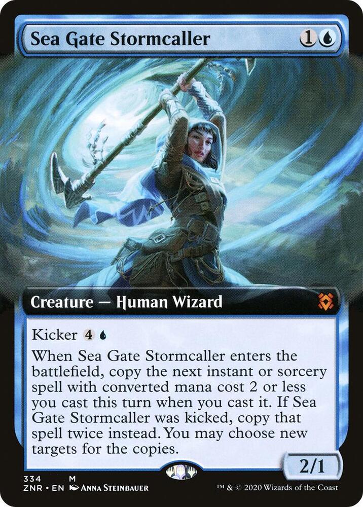 Sea Gate Stormcaller (Extended Art) 334 card from Zendikar Rising