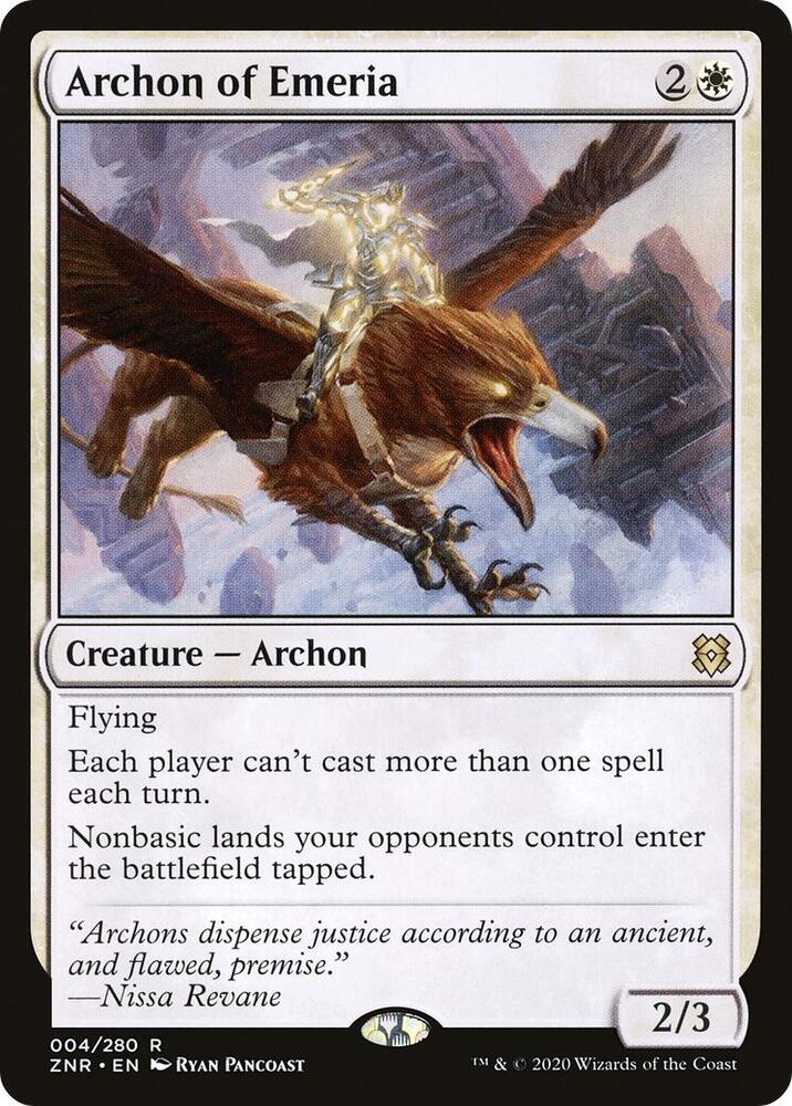 Archon of Emeria 4 card from Zendikar Rising
