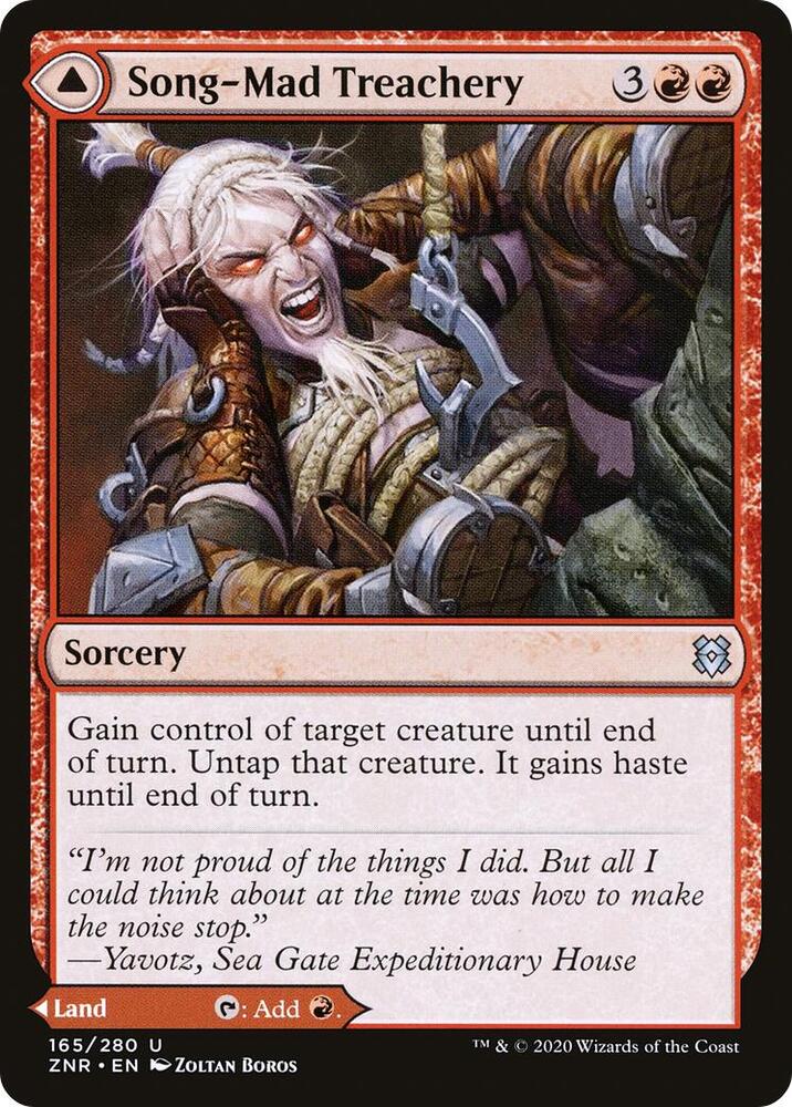 Song-Mad Treachery 165 card from Zendikar Rising