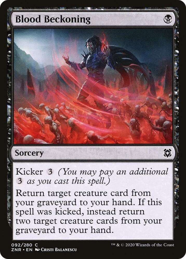 Blood Beckoning 92 card from Zendikar Rising