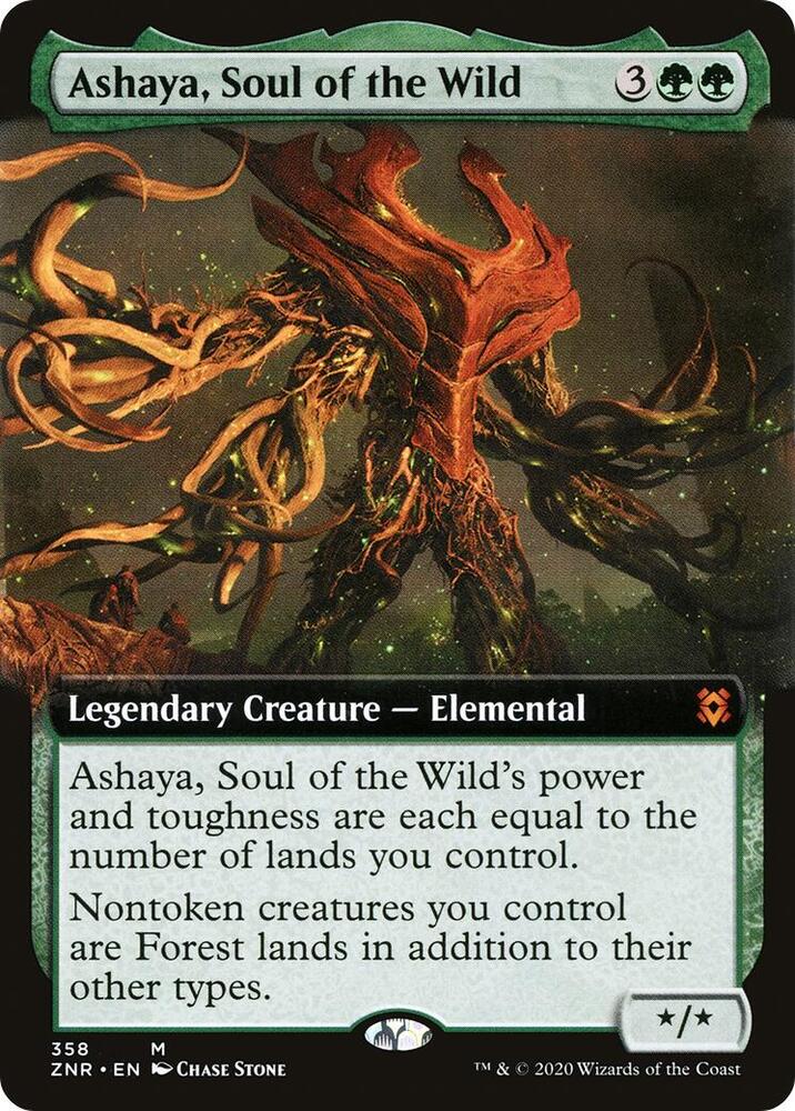 Ashaya, Soul of the Wild (Extended Art) 358 card from Zendikar Rising