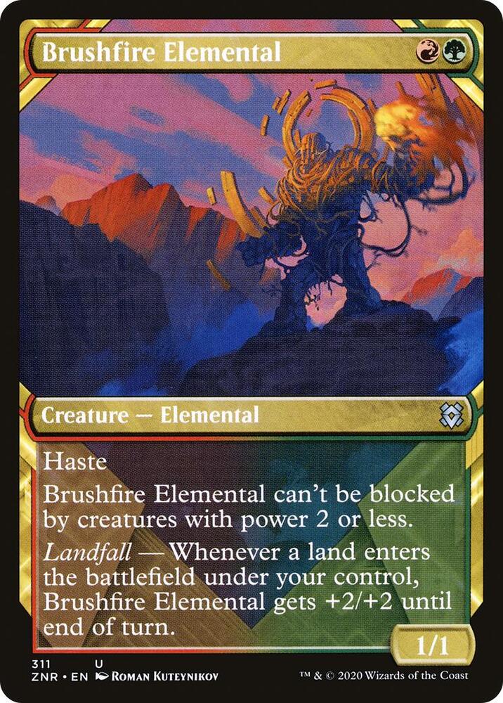 Brushfire Elemental (Showcase) 311 card from Zendikar Rising
