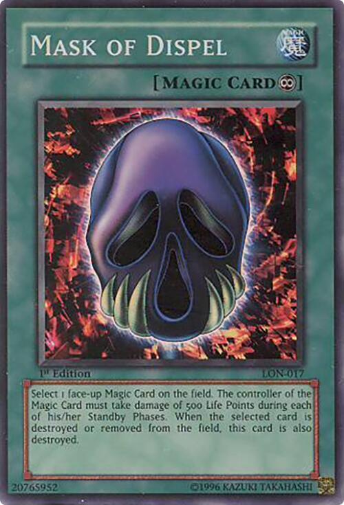 Mask of Dispel LON-017 card from Labyrinth of Nightmare