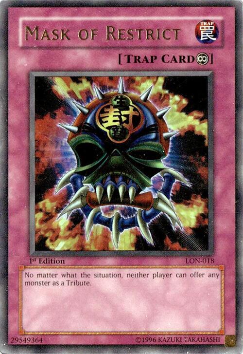 Mask of Restrict LON-018 card from Labyrinth of Nightmare
