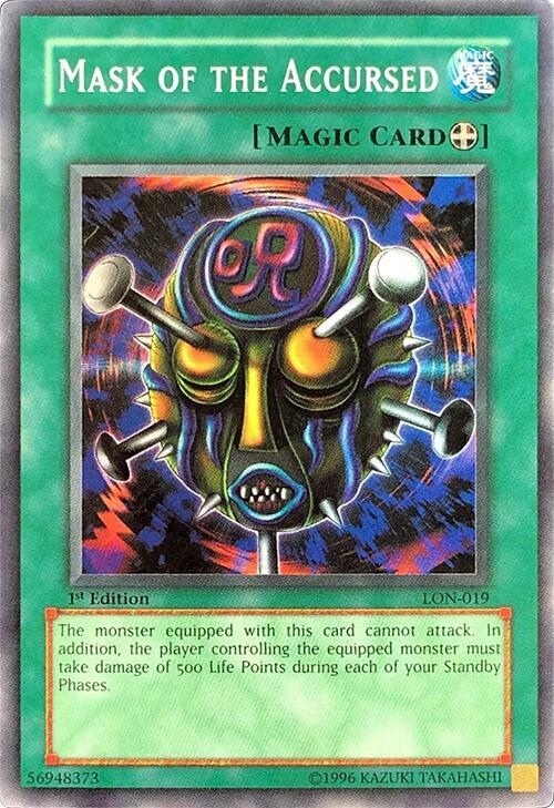 Mask of the Accursed LON-019 card from Labyrinth of Nightmare