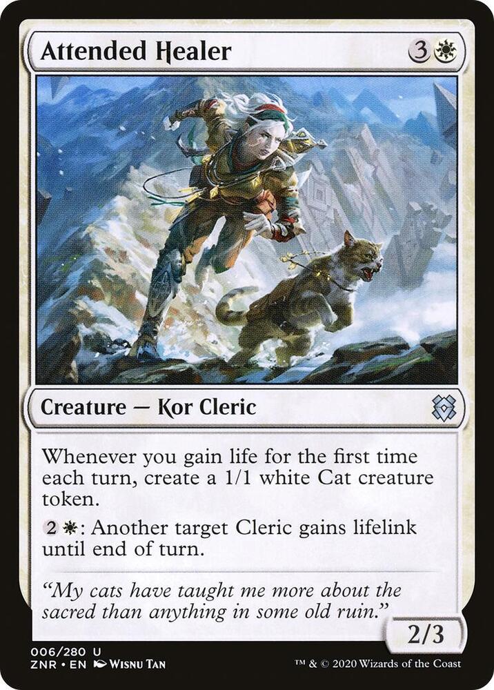 Attended Healer 6 card from Zendikar Rising