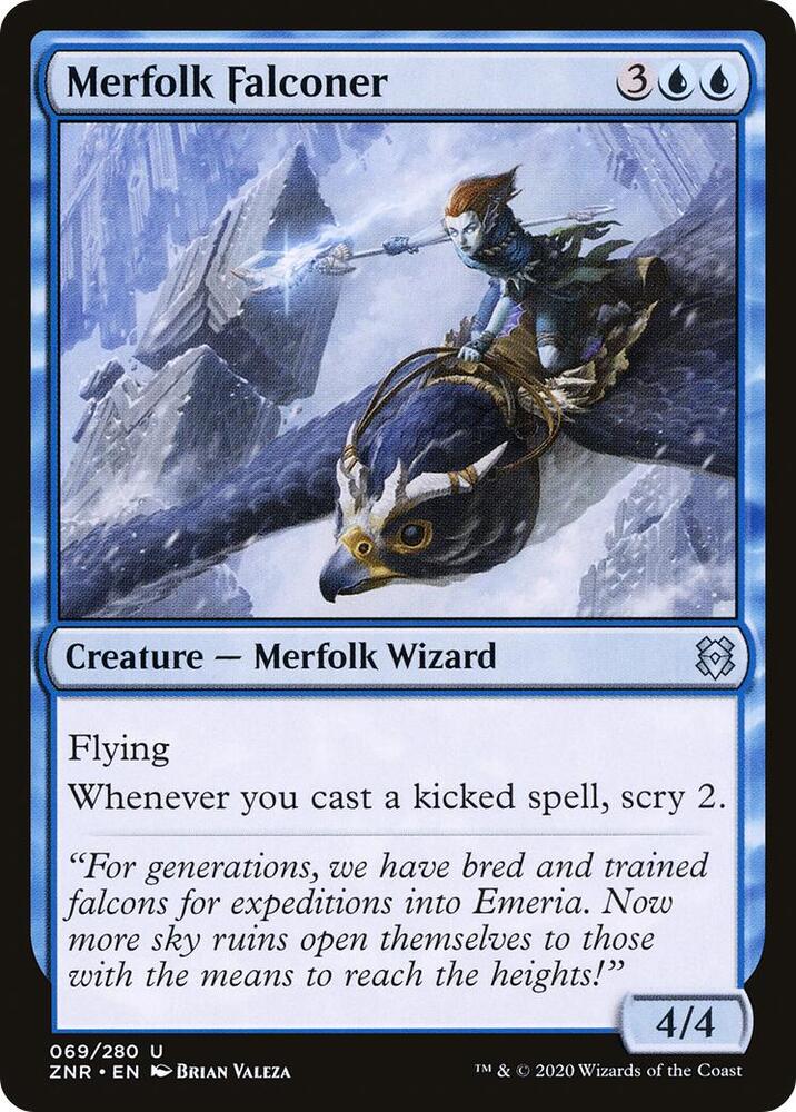 Merfolk Falconer 69 card from Zendikar Rising