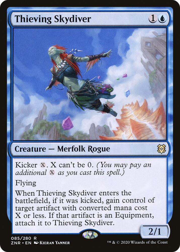 Thieving Skydiver 85 card from Zendikar Rising