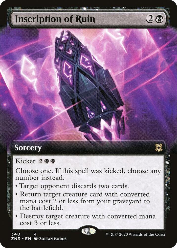 Inscription of Ruin (Extended Art) 340 card from Zendikar Rising
