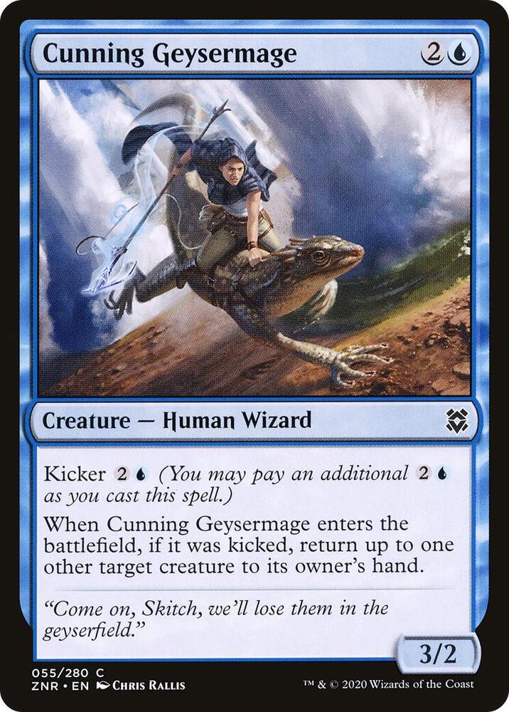 Cunning Geysermage 55 card from Zendikar Rising