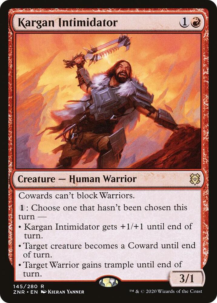 Kargan Intimidator 145 card from Zendikar Rising