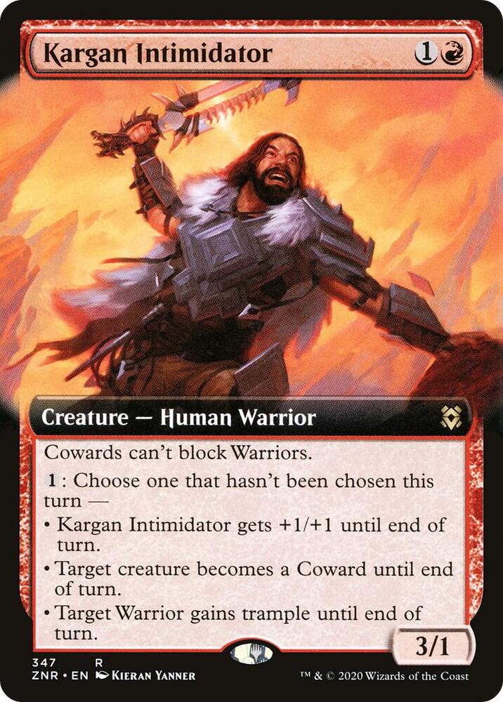 Kargan Intimidator (Extended Art) 347 card from Zendikar Rising