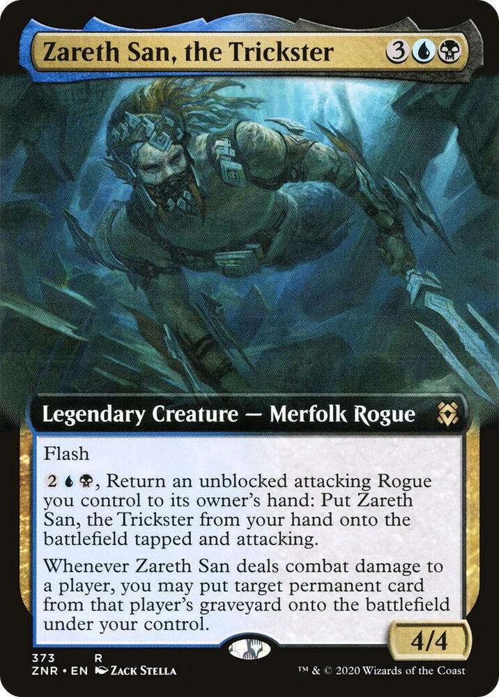 Zareth San, the Trickster (Extended Art) 373 card from Zendikar Rising