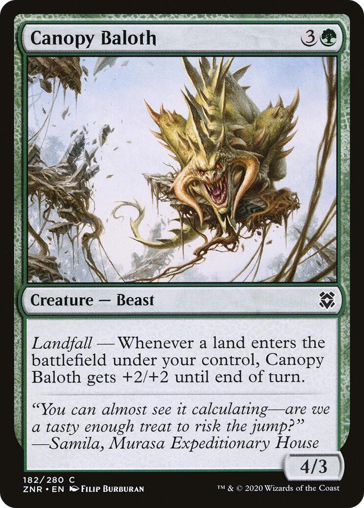 Canopy Baloth 182 card from Zendikar Rising