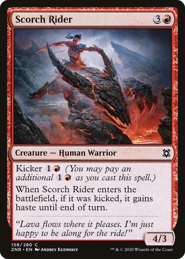 Scorch Rider 158 card from Zendikar Rising
