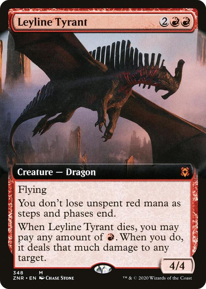 Leyline Tyrant (Extended Art) 348 card from Zendikar Rising