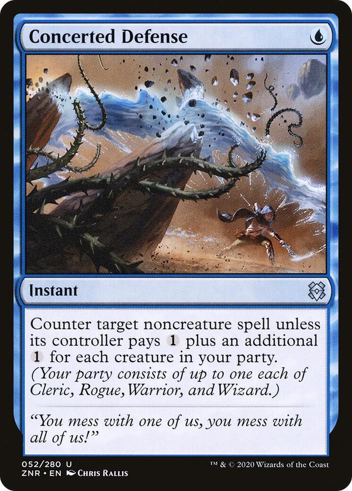 Concerted Defense 52 card from Zendikar Rising