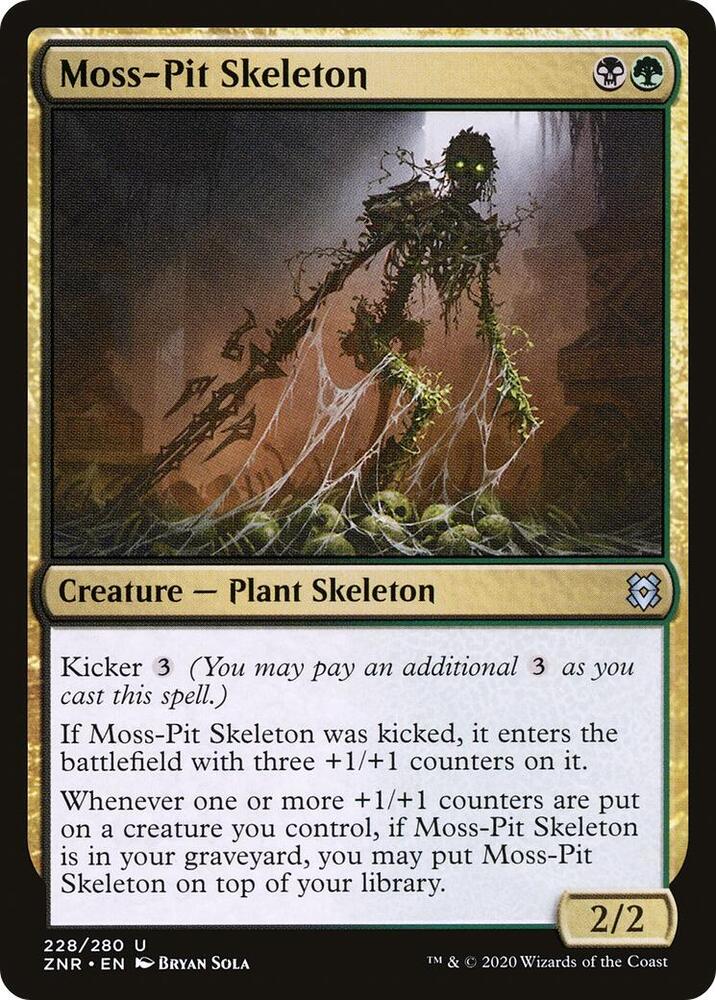 Moss-Pit Skeleton 228 card from Zendikar Rising