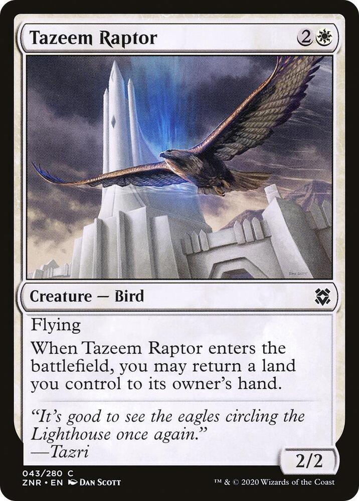 Tazeem Raptor 43 card from Zendikar Rising