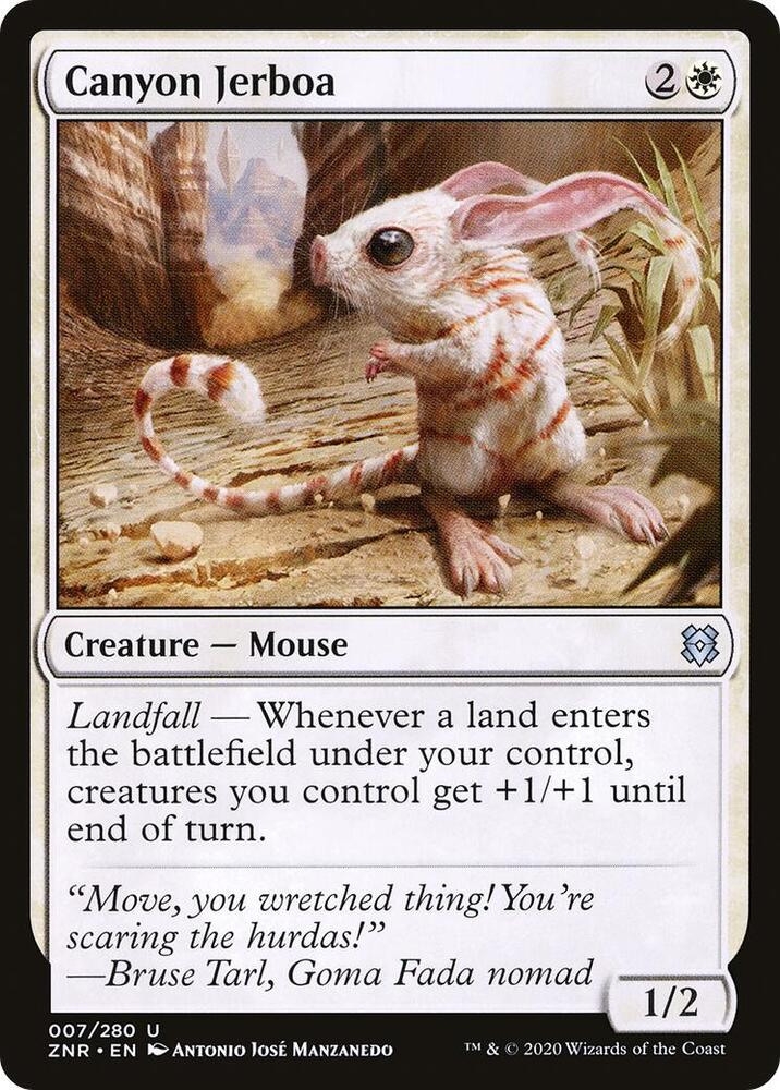 Canyon Jerboa 7 card from Zendikar Rising