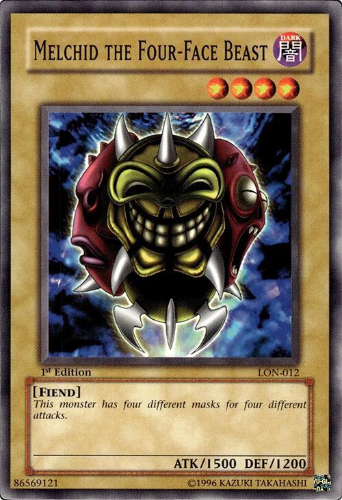 Melchid the Four-Face Beast LON-012 card from Labyrinth of Nightmare