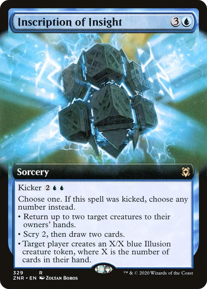 Inscription of Insight (Extended Art) 329 card from Zendikar Rising