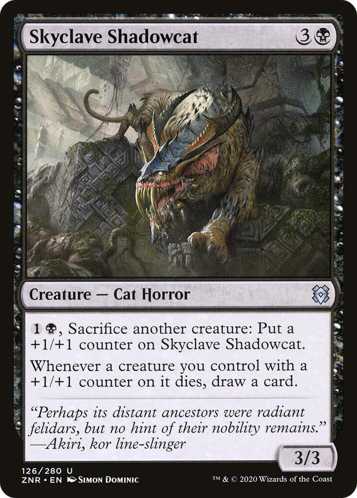 Skyclave Shadowcat 126 card from Zendikar Rising