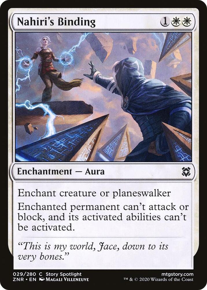 Nahiri's Binding 29 card from Zendikar Rising