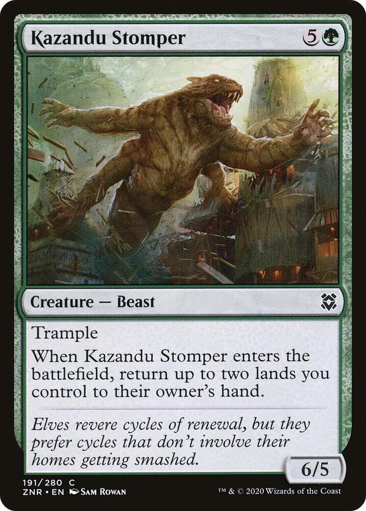 Kazandu Stomper 191 card from Zendikar Rising