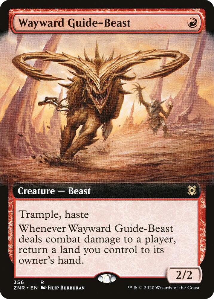 Wayward Guide-Beast (Extended Art) 356 card from Zendikar Rising