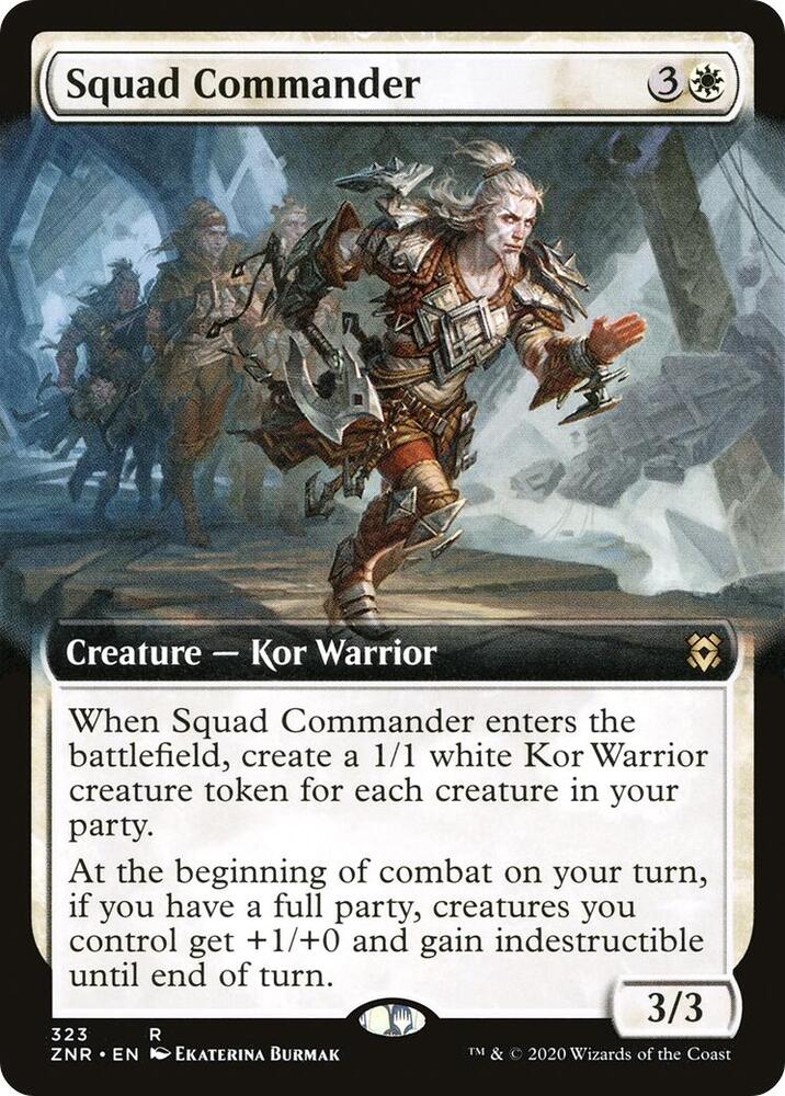 Squad Commander (Extended Art) 323 card from Zendikar Rising