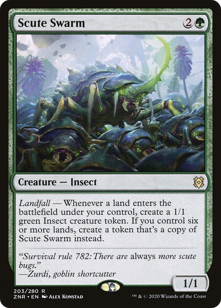 Scute Swarm 203 card from Zendikar Rising