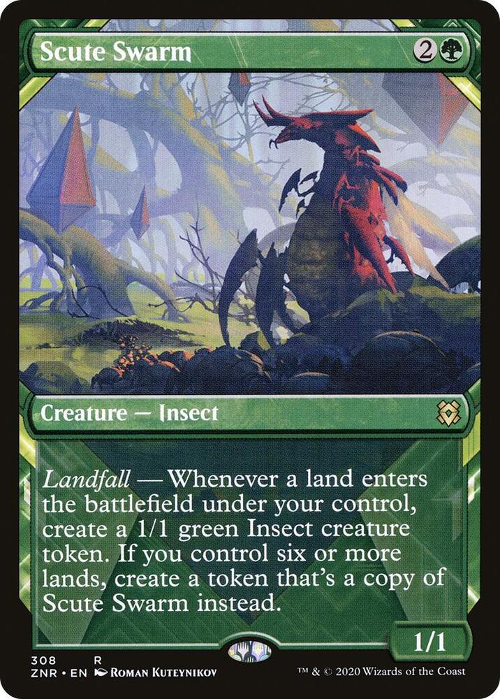 Scute Swarm (Showcase) 308 card from Zendikar Rising