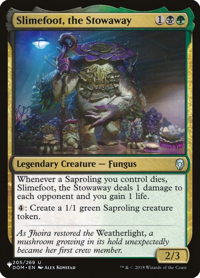Slimefoot, the Stowaway 205/269 card from The List Reprints