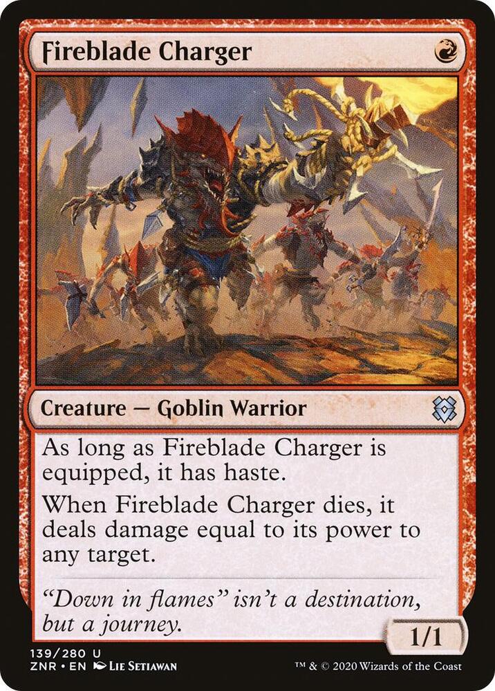 Fireblade Charger 139 card from Zendikar Rising
