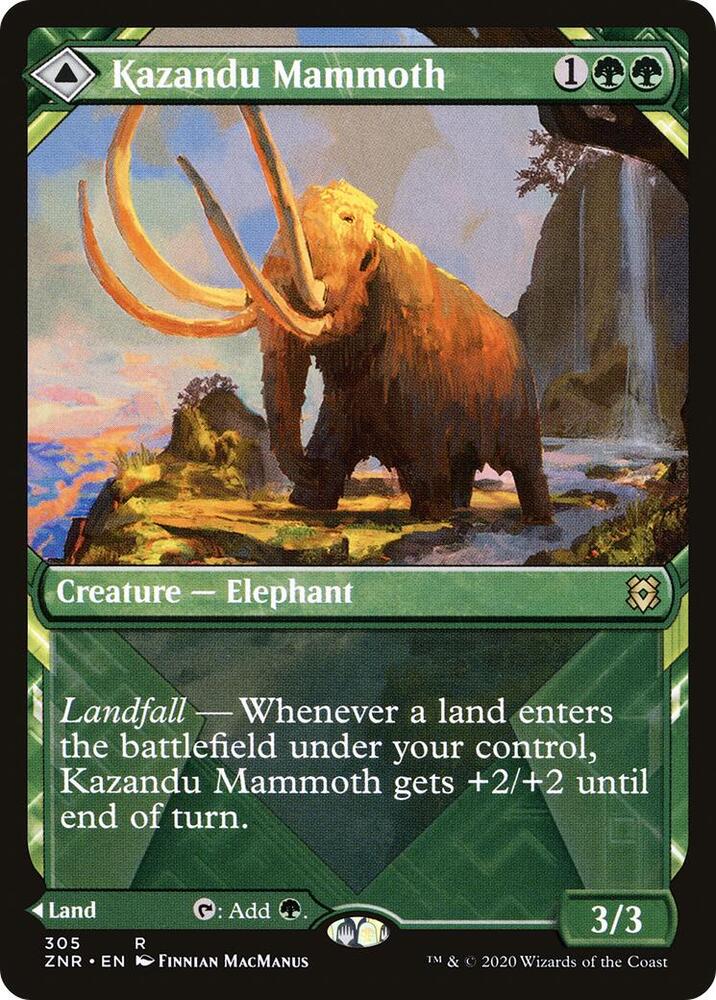 Kazandu Mammoth (Showcase) 305 card from Zendikar Rising