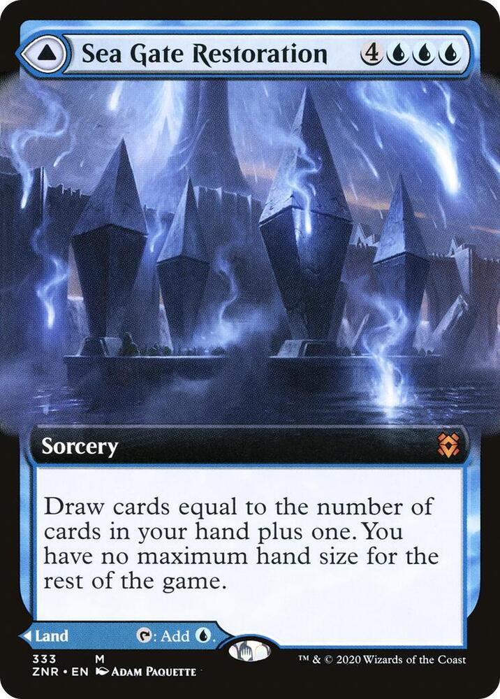 Sea Gate Restoration (Extended Art) 333 card from Zendikar Rising
