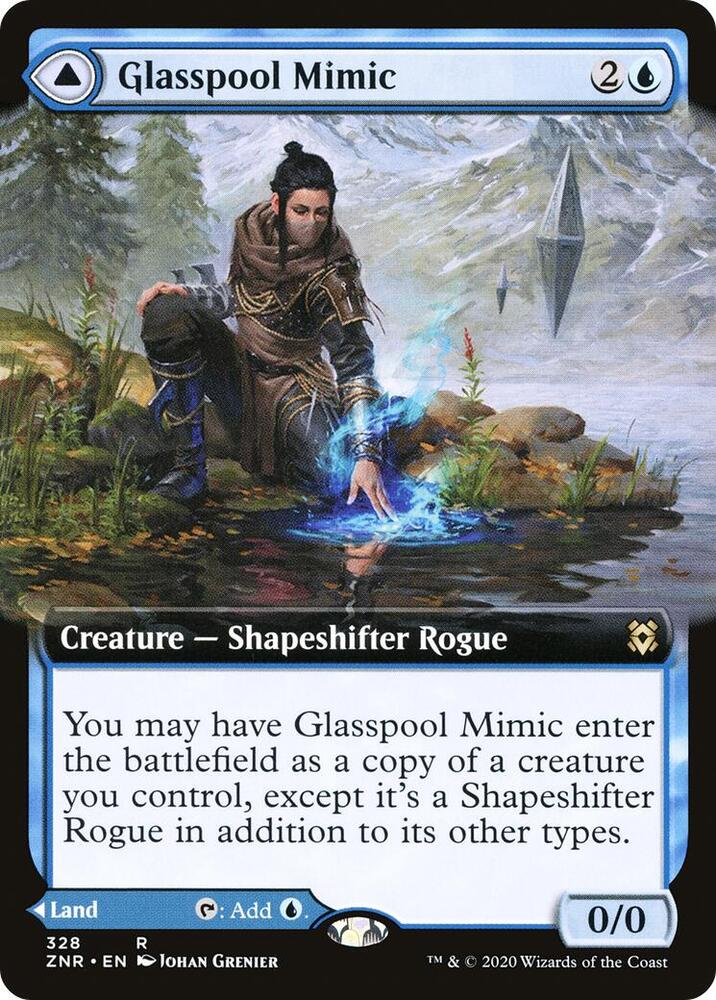 Glasspool Mimic (Extended Art) 328 card from Zendikar Rising