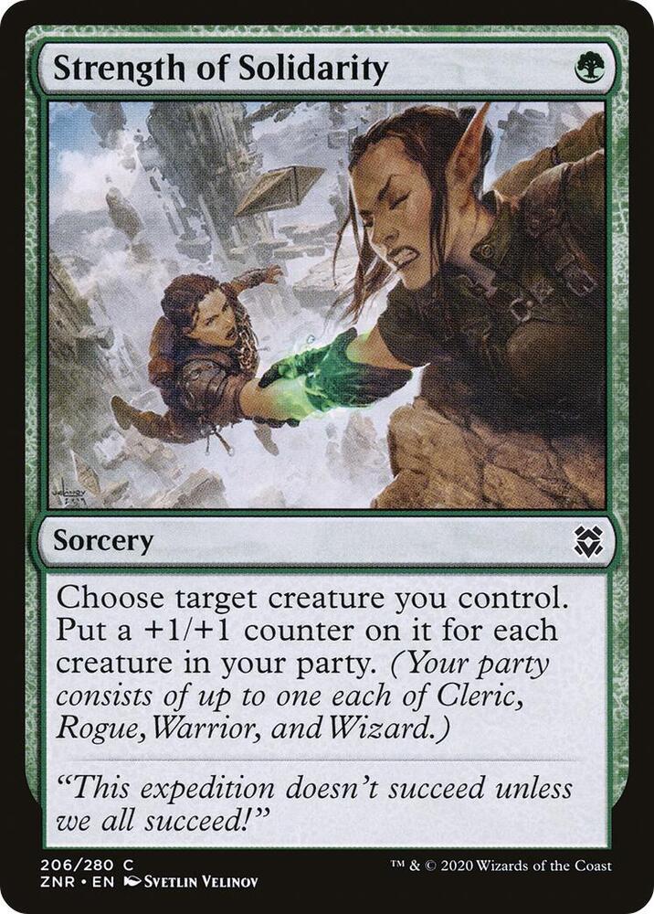 Strength of Solidarity 206 card from Zendikar Rising
